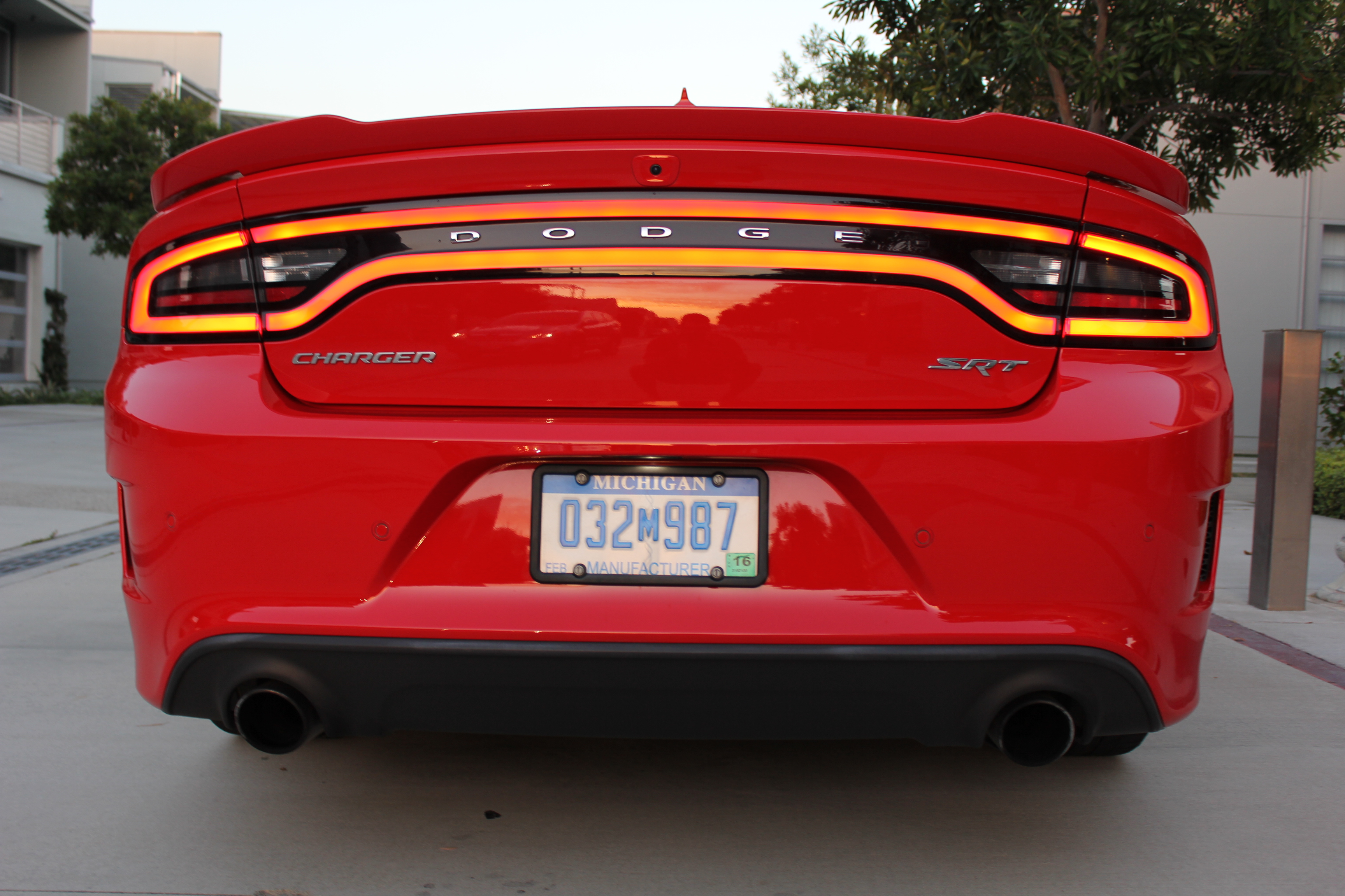DTMOTO Black LED Tail Lights For 2006-2008 Dodge Charger – Clear Lens, Error-Free, SAE DOT – Rear Left+Right Set