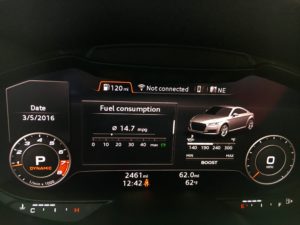 2016 Audi TT-S display