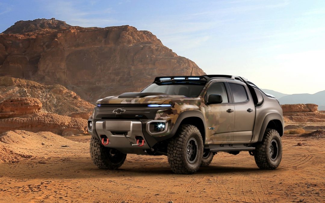 Chevrolet’s ZH2 is a Colorado turned hydrogen-powered Army assault vehicle